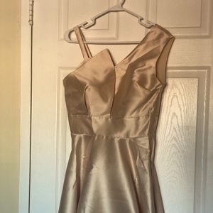 Asymmetric neckline swing dress